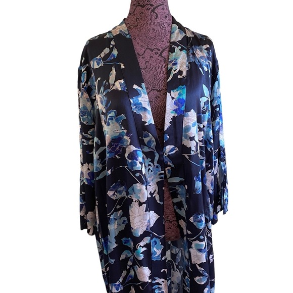 Johnny Was Workshop Sz S Chryssy Silk Charmeuse Kimono Wrap - Picture 6 of 9